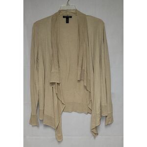 Lauren Ralph Lauren Women's Cotton Open Front Knit Lace Cardigan‎ X Large Beige